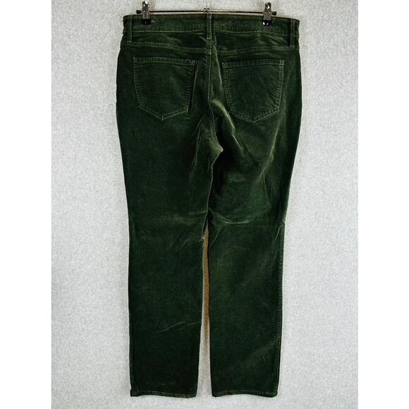 NYDJ Womans 12 Corduroy Pants Green Marilyn Straight Lift Tuck Stretch Pockets - Picture 5 of 8